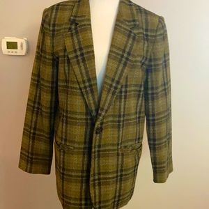 Sag Harbor jacket. Size 12. Color green plaid.